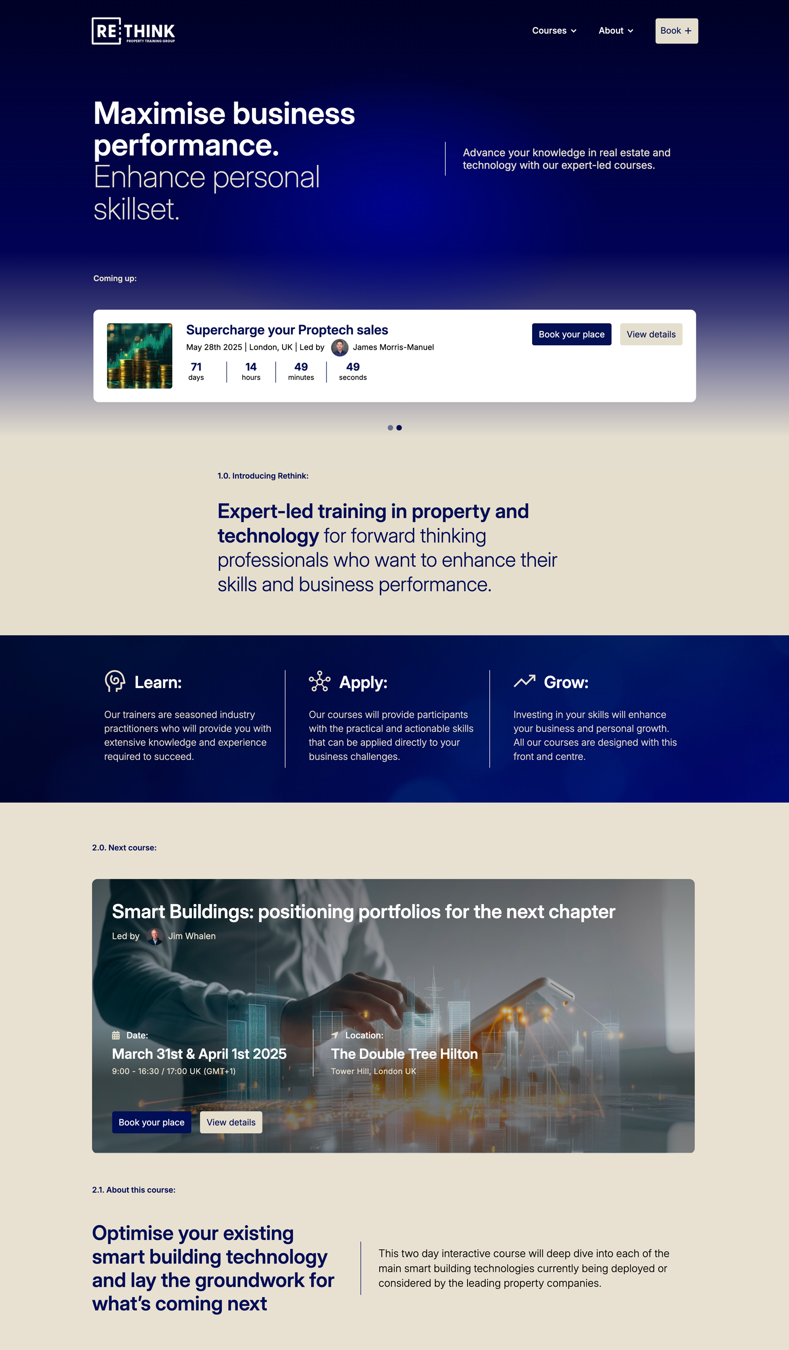 Rethink High fidelity Website concepts