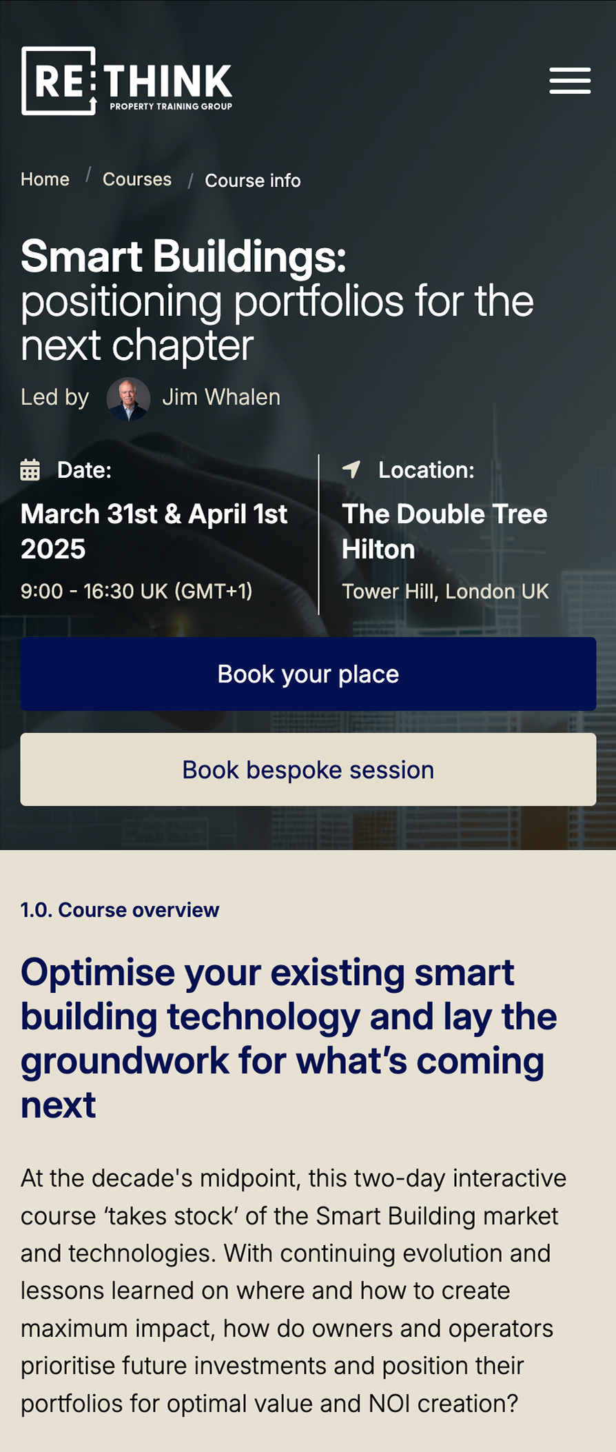 Rethink High fidelity Website concepts