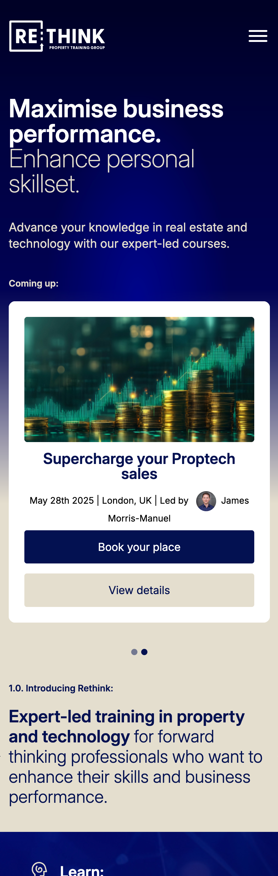 Rethink High fidelity Website concepts